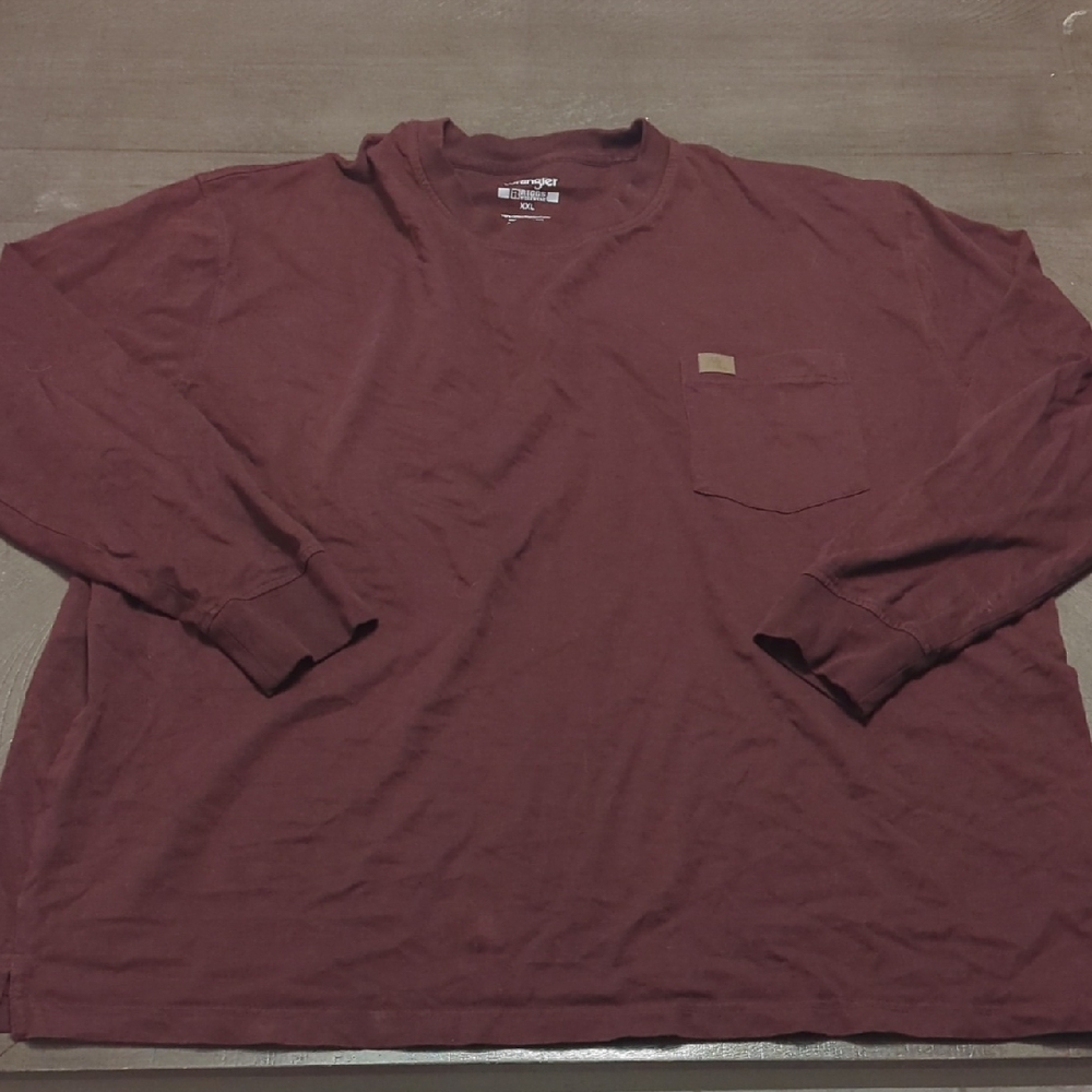 Wrangler Men's Burgundy Long Sleeve Tee